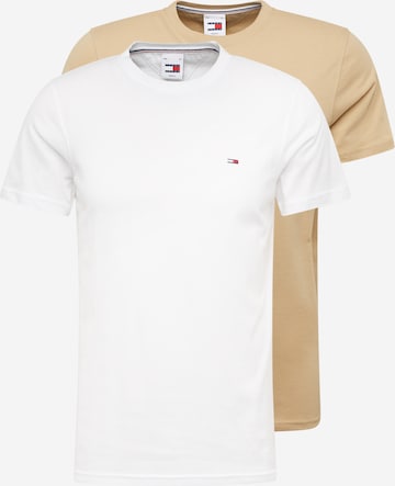 T-Shirt Tommy Jeans en beige : devant