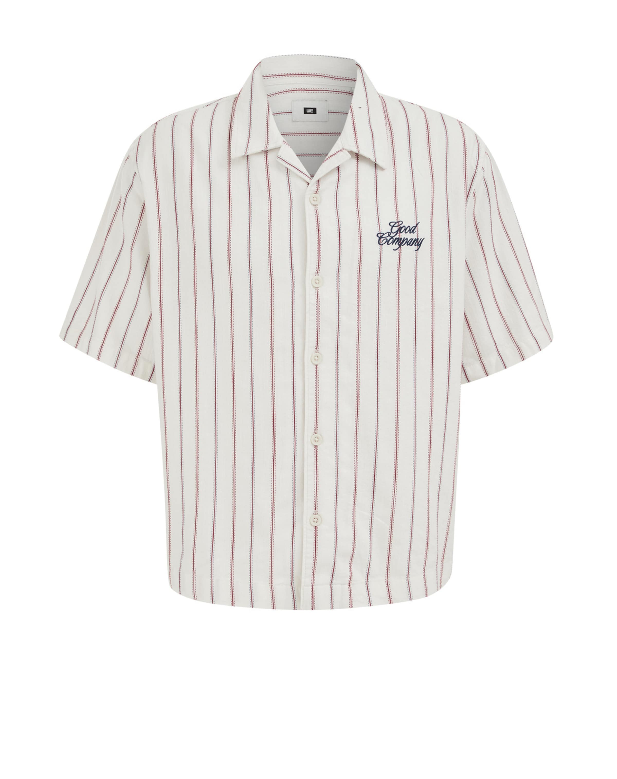 WE Fashion Comfort Fit Πουκάμισο σε λευκό: μπροστά