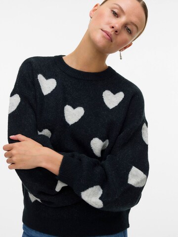 VERO MODA Trui 'VMFoaloe' in Zwart: voorkant