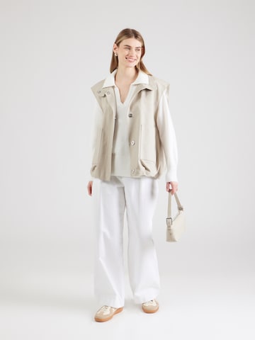 PIECES Pulover | bela barva
