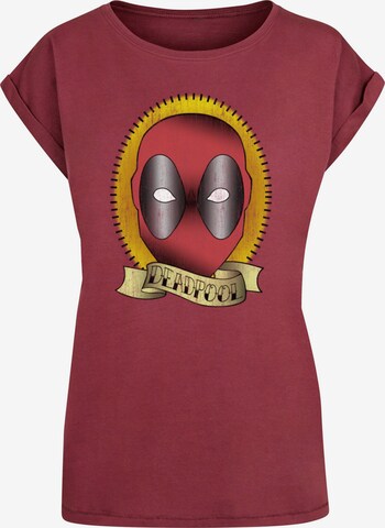 ABSOLUTE CULT T-Shirt 'Deadpool - Tattoo' in Rot: predná strana