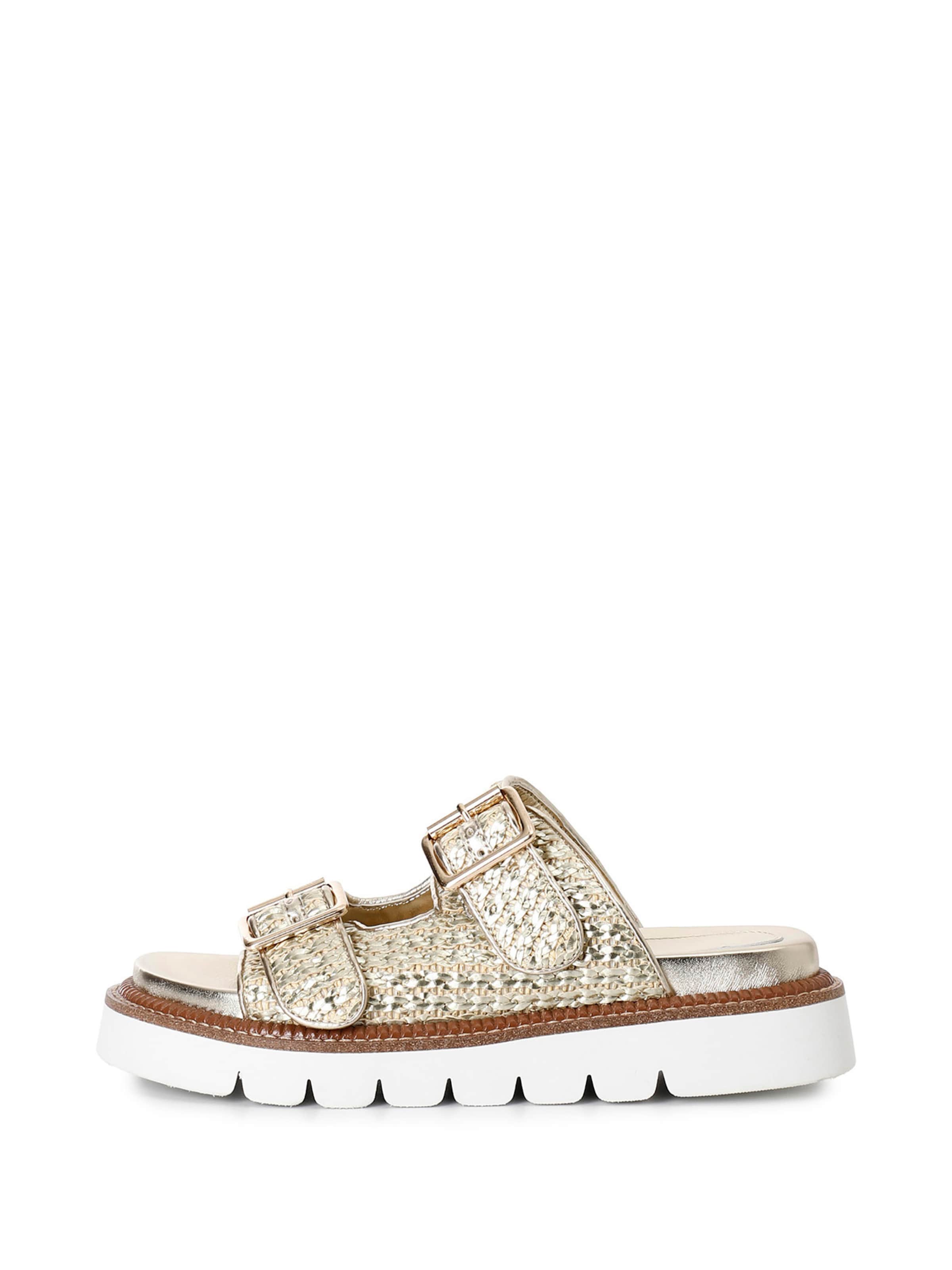 Sandalo di CAFè NOIR in oro: frontale