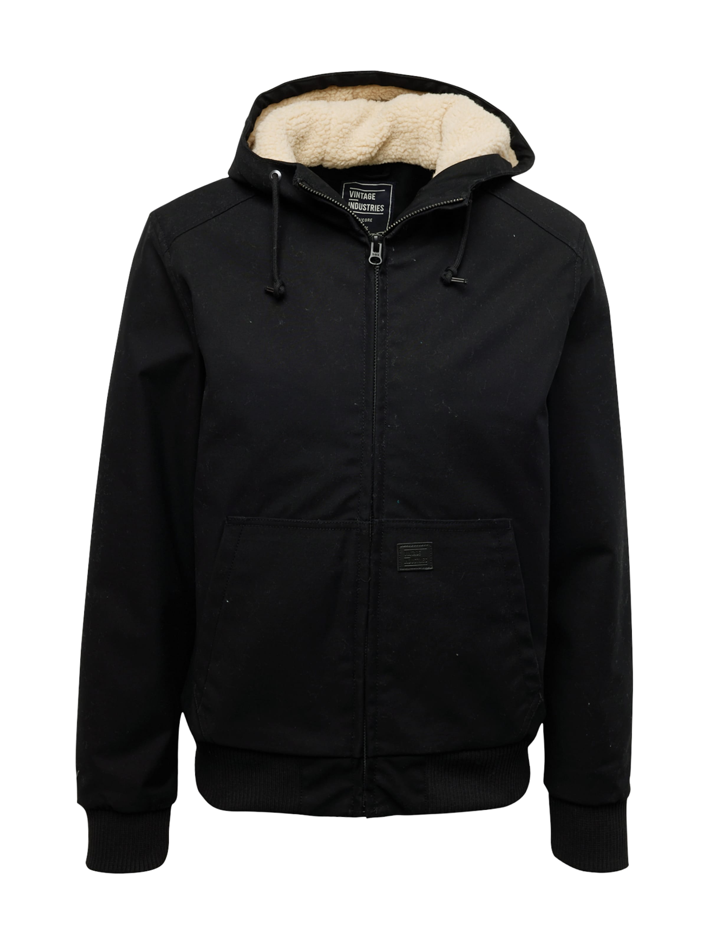 Vintage Industries Χειμερινό μπουφάν 'Datton' σε μαύρο: μπροστά