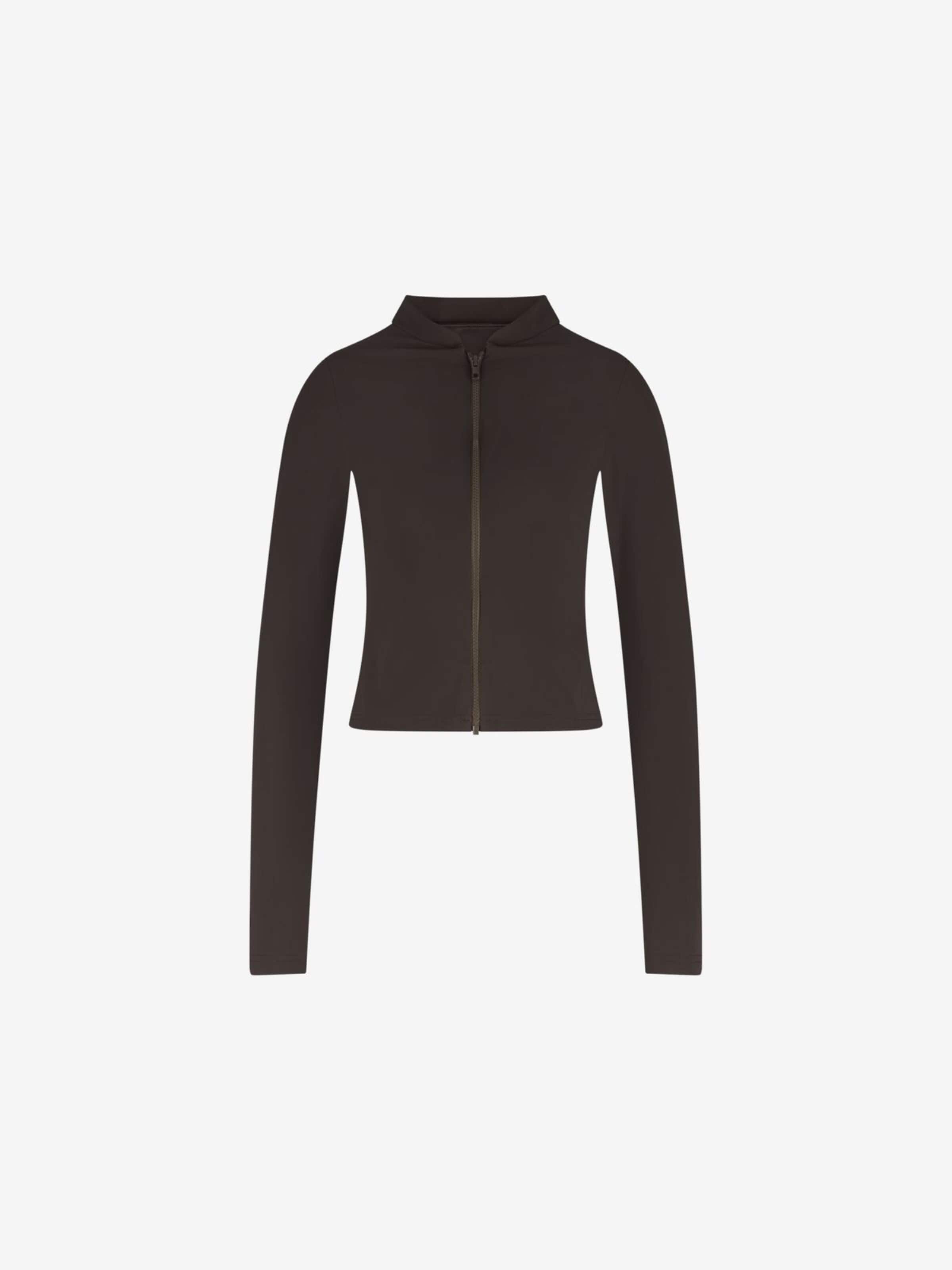 WALLIEN T-shirt Swimsuit 'Rash Guard' in Brown: front