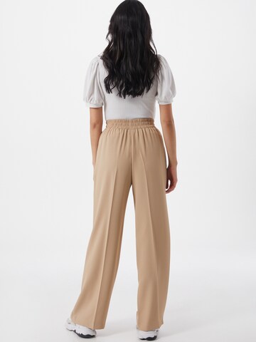 River Island Wide leg Pleated Pants in Beige