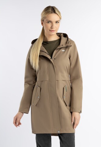 Manteau fonctionnel 'Yuka' Schmuddelwedda en beige : devant