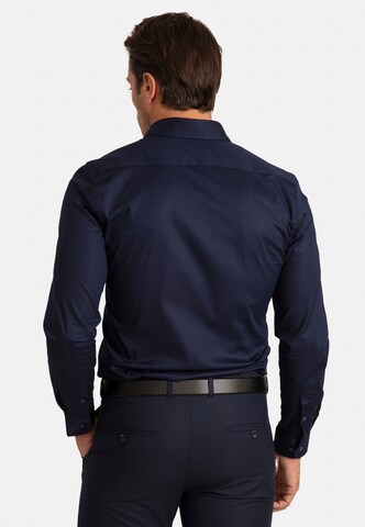 Sir Raymond Tailor Regular fit Button Up Shirt 'Moss' in Blue