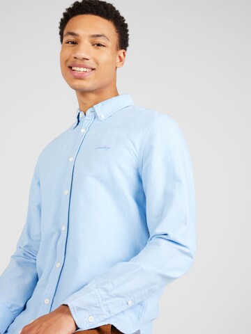 MUSTANG Regular fit Overhemd 'CASPER' in Blauw