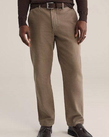 WE Fashion Štandardný strih Nohavice - Hnedá: predná strana