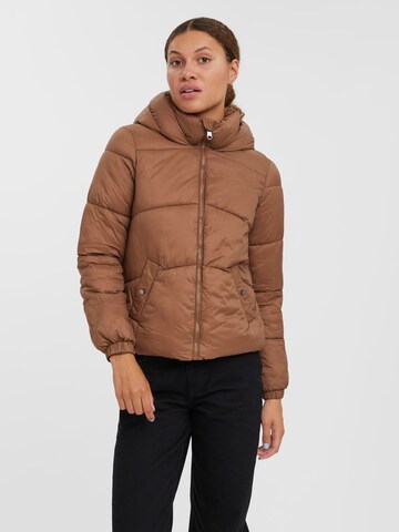 VERO MODA Winter Jacket 'Uppsala' in Brown: front