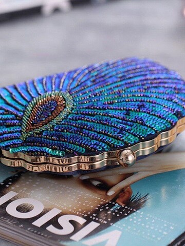 Tomshop24-7 Clutch 'Pfau'‌‌‌ in Blau