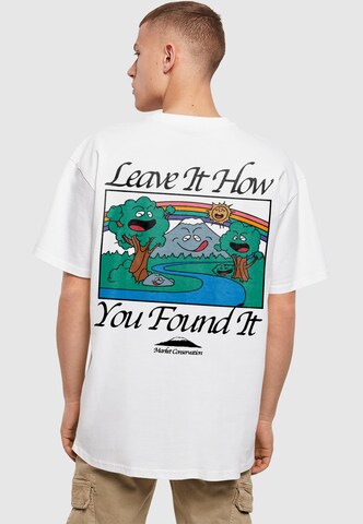 MARKET Shirt 'Leave No Trace' in White: front