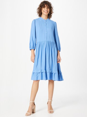 ESPRIT Košilové šaty – modrá: přední strana