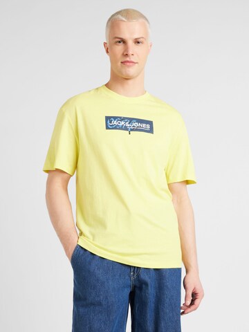 T-Shirt JACK & JONES en jaune : devant