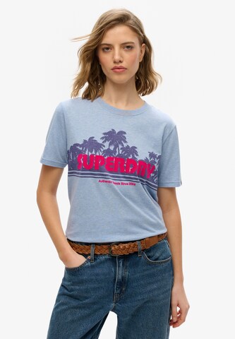 T-shirt Superdry en bleu : devant