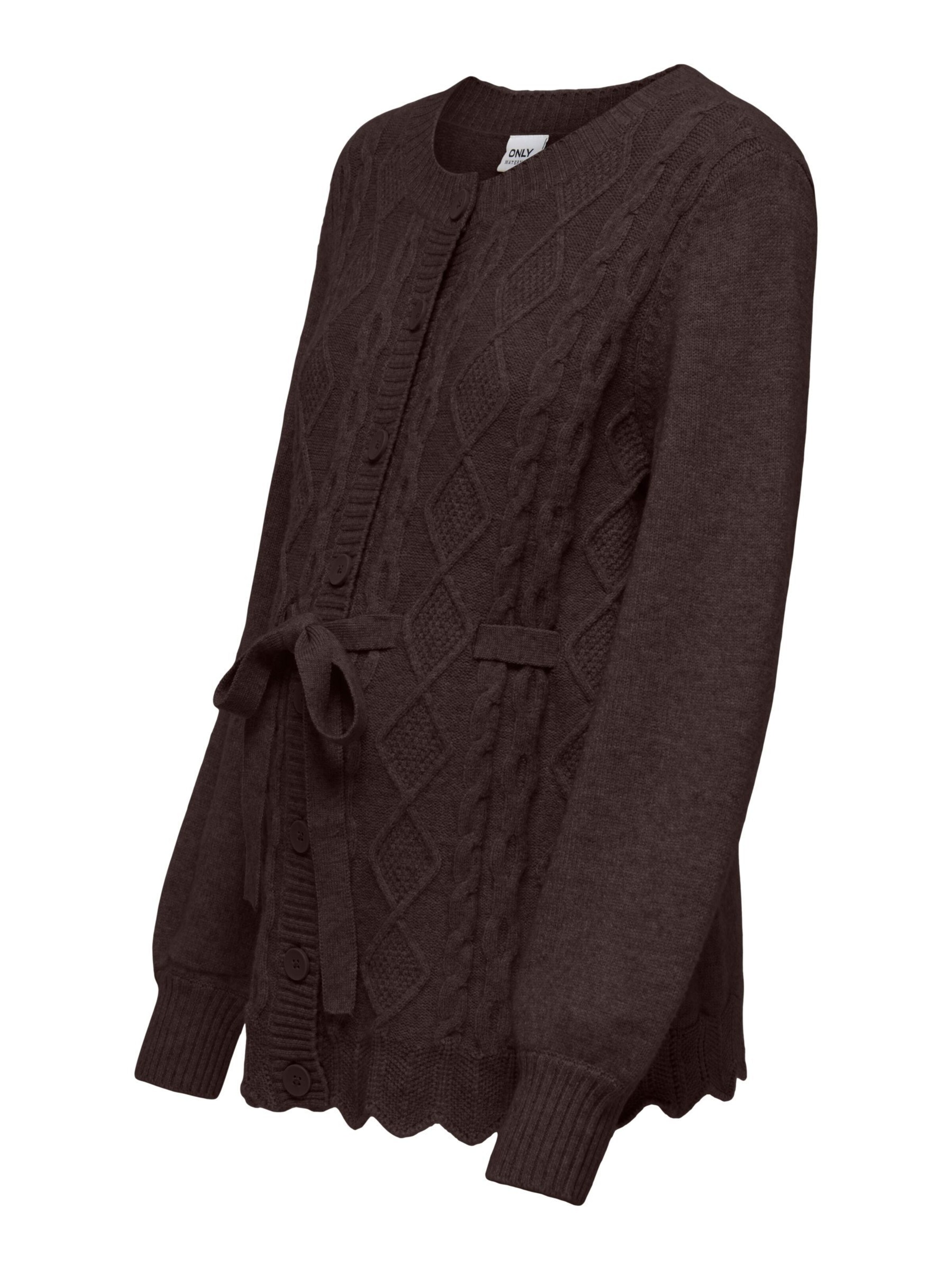 Only Maternity Knit cardigan 'OLMKALLU' in Brown