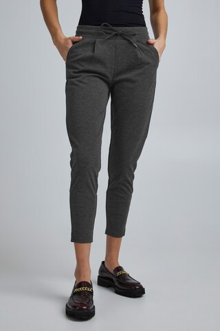 ICHI Slim fit Trousers 'KATE' in Grey: front