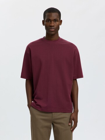 SELECTED T-Shirt in Rot: Vorderseite