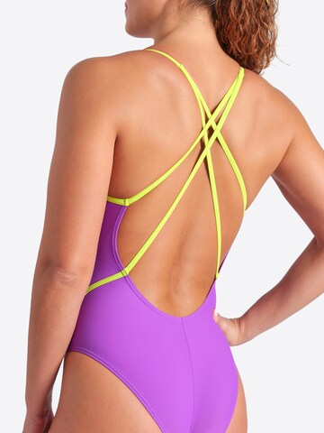 Bustino Costume intero 'WEB BACK SOLID' di ARENA in lilla