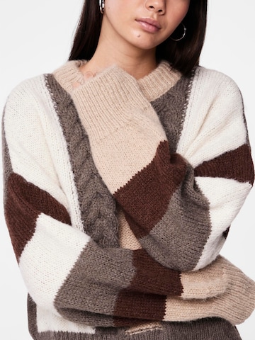 PIECES Sweater 'SOPA' in Brown