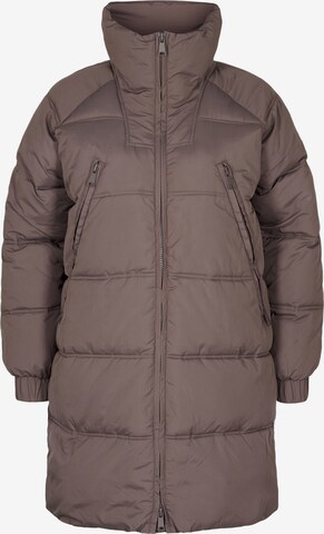 Manteau d’hiver 'SHANGHAI' Zizzi en marron : devant
