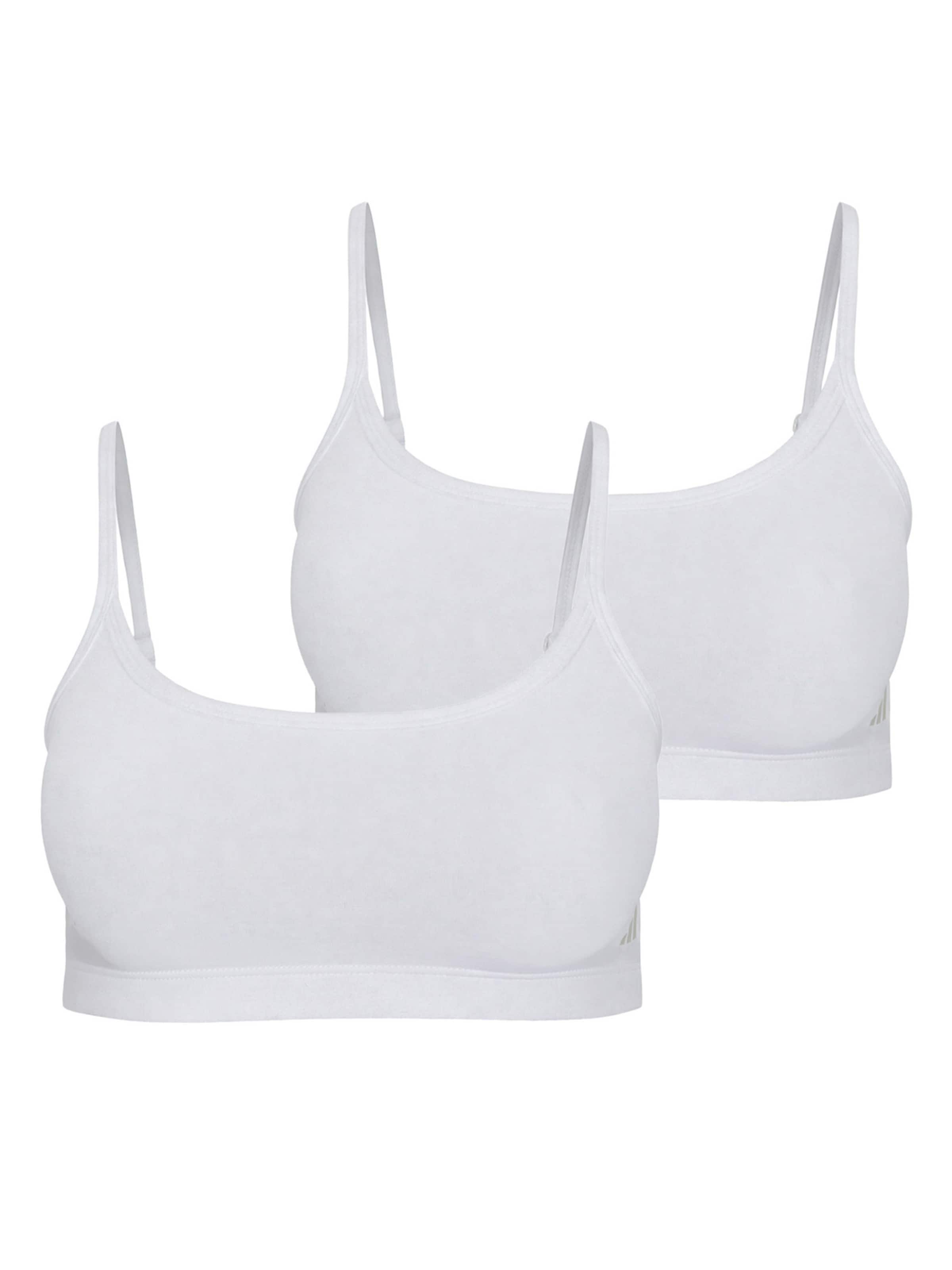 ADIDAS ORIGINALS Bustier Bralette ' Sport Active Modal Comfort ' in Weiß: Vorderseite