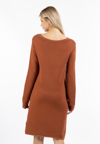 usha WHITE LABEL - Vestido de punto en marrón