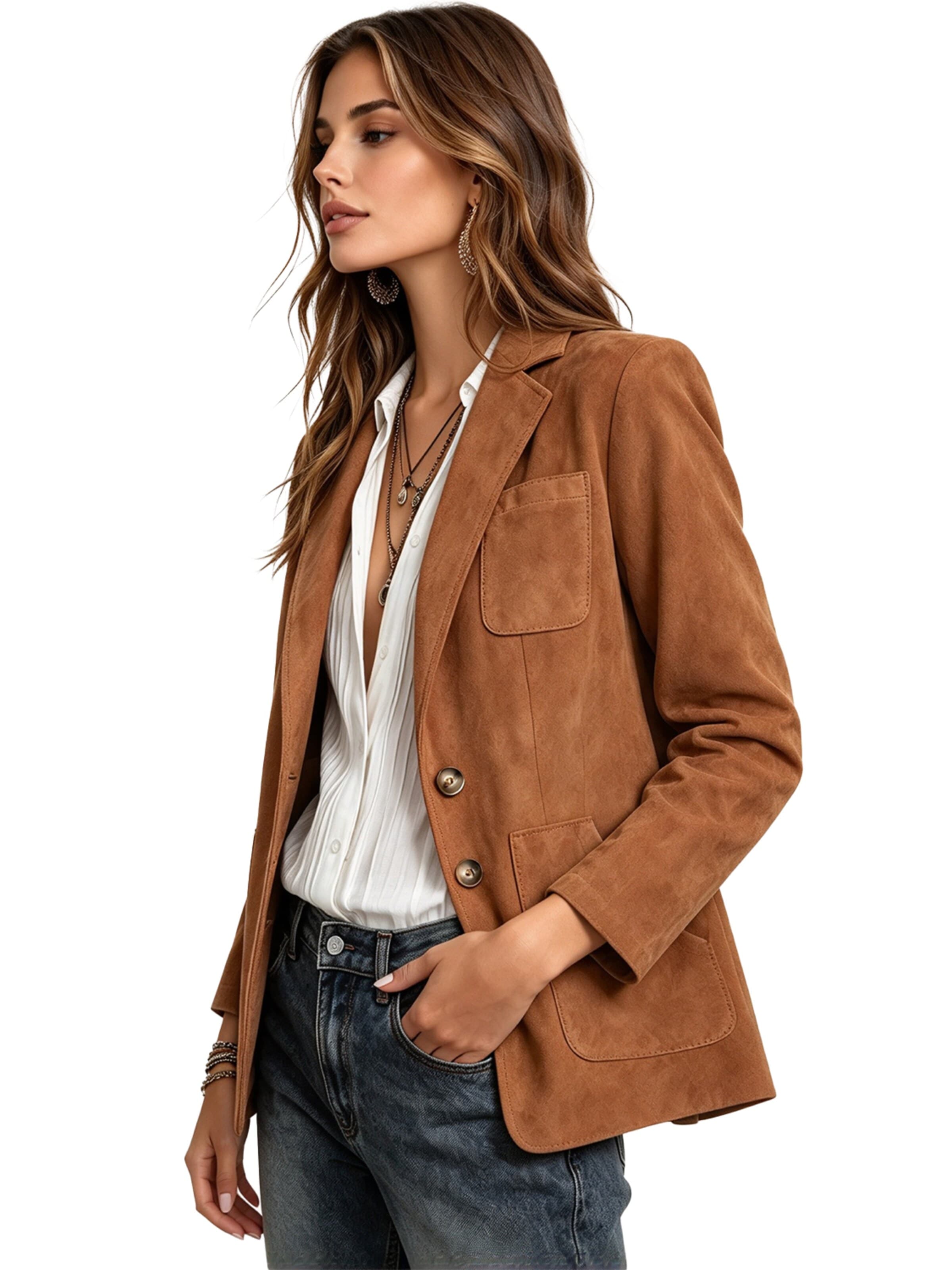 KoJooin Blazer in Brown