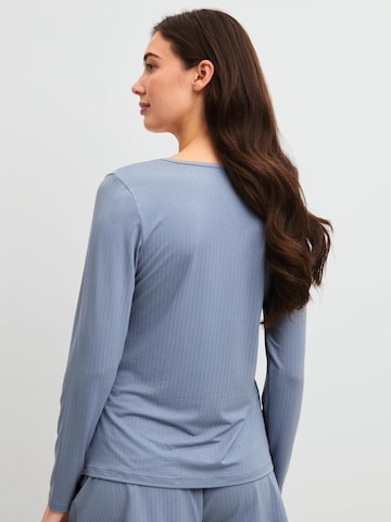 CALIDA Slaapshirt 'Etude Ajours' in Blauw