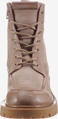 A.S.98 Lace-Up Ankle Boots in Beige