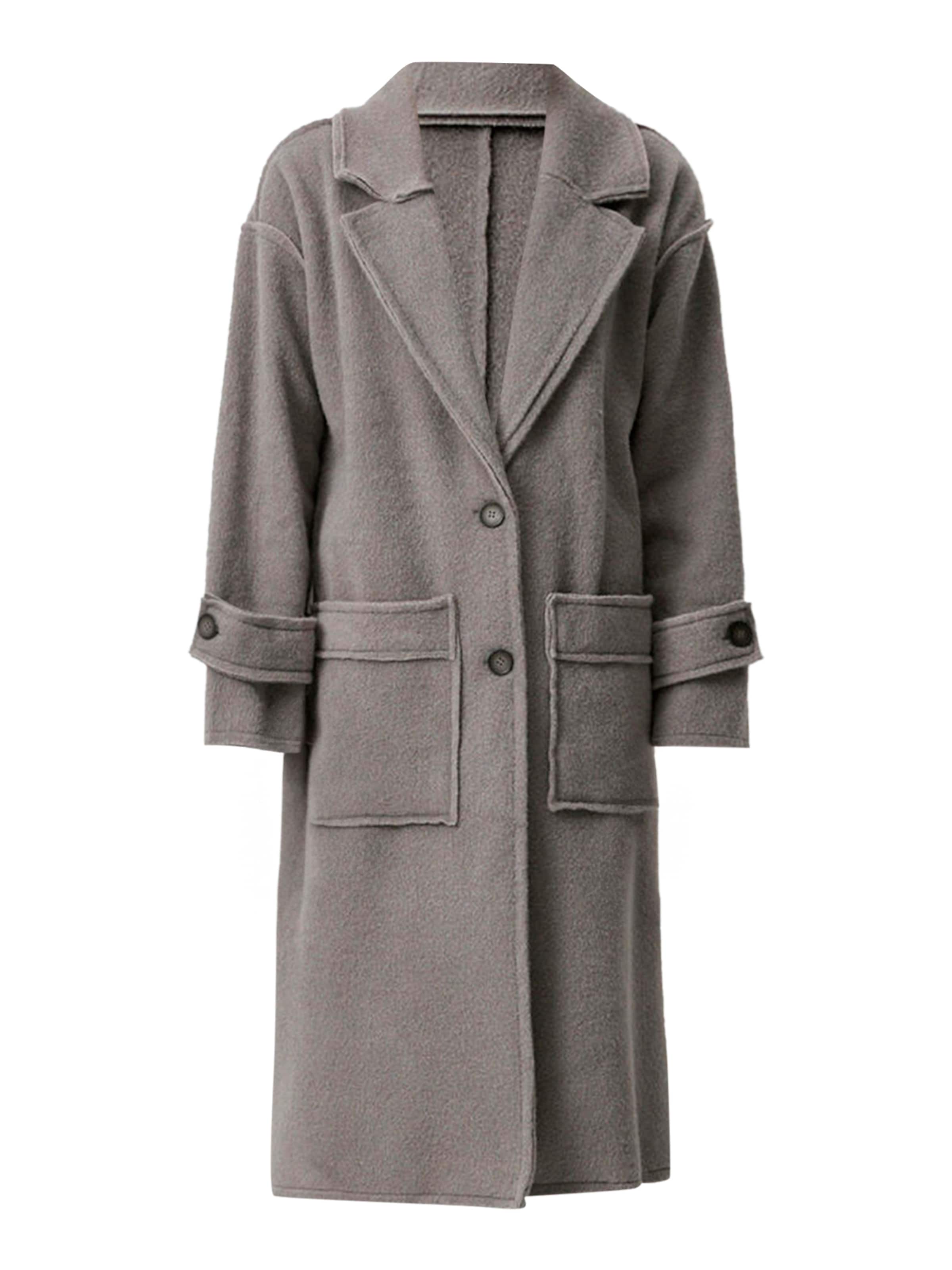 Touche Prive Wintermantel in Grijs: voorkant
