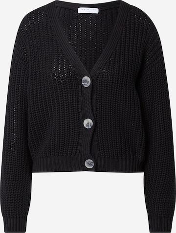 JAN 'N JUNE Knit Cardigan 'LENA' in Black: front