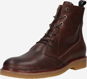 haghe by HUB Veterboots 'Ferral' in Bruin: voorkant