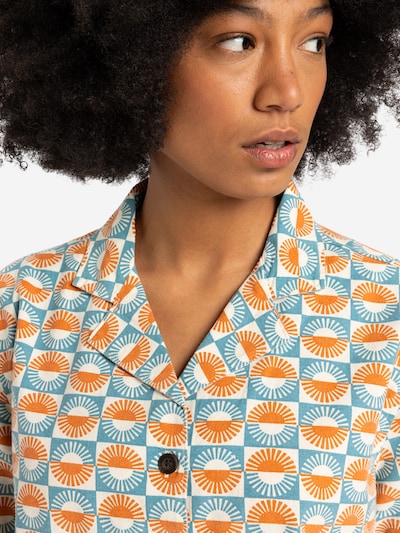 QUIKSILVER Chemisier 'Beach Ready' en saphir / orange / blanc, Vue avec produit