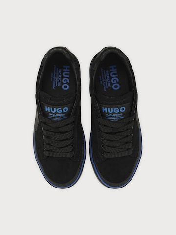 HUGO Σνίκερ χαμηλό 'Blue-X' σε μαύρο