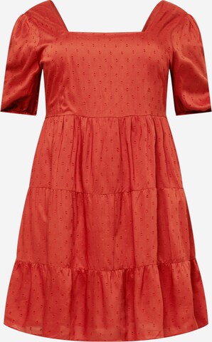 Robe 'Sina' ABOUT YOU Curvy en marron : devant