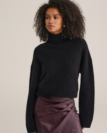 Pulover de la WE Fashion pe negru: față