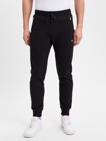 Coupe slim Pantalon Champion Authentic Athletic Apparel en noir : devant