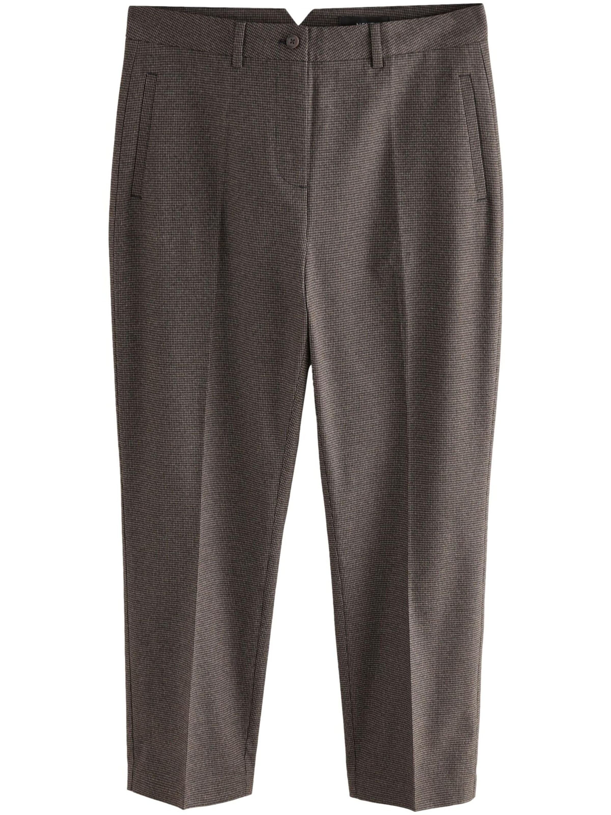 Next - Slimfit Calças com vincos em castanho: frente