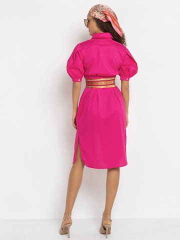 JIORO Blusenkleid 'ESSENTIALS' in Pink