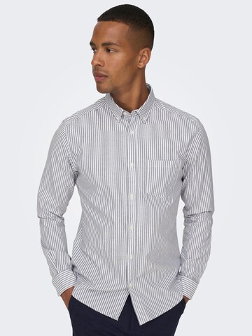 Only & Sons Regular fit Overhemd 'Alvaro' in Grijs