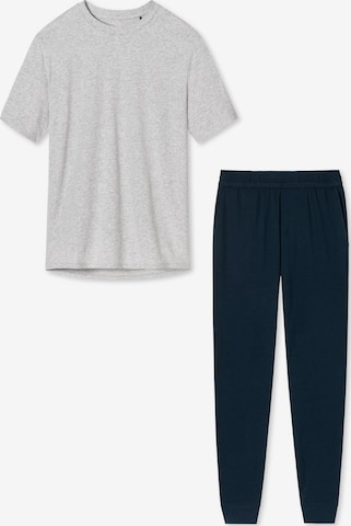 SCHIESSER Pajama 'Cotton' in Blue: front