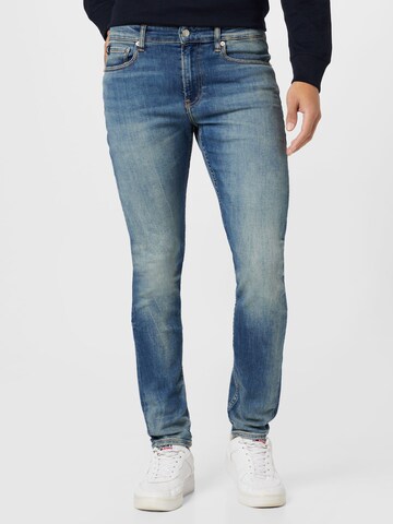 Calvin Klein Jeans Slimfit Jeans in Blauw: voorkant