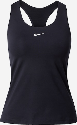 NIKE Sports Top 'SWOOSH' in Black: front