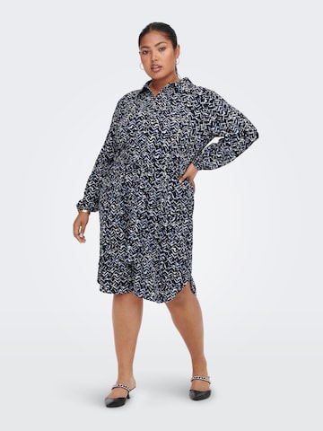 ONLY Carmakoma Shirt Dress 'Luxsof' in Blue