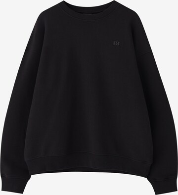 Sweat-shirt Pull&Bear en noir : devant