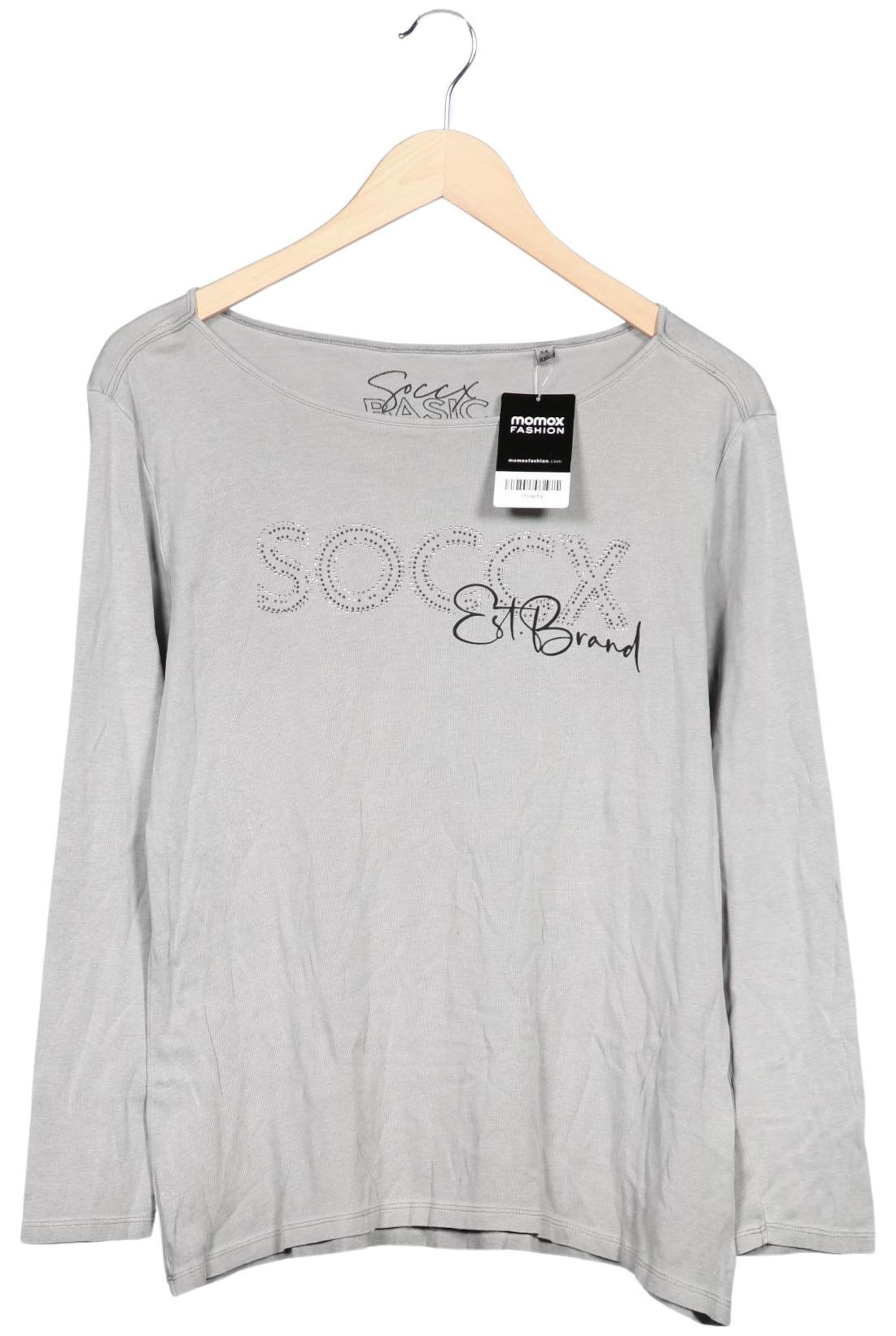 Soccx Langarmshirt XXL in Grau: Vorderseite