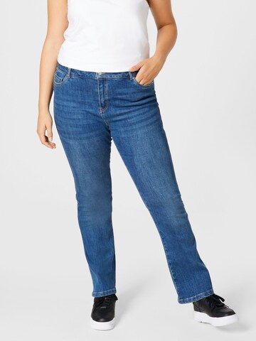 Bootcut Jeans 'SAGA' de la Vero Moda Curve pe albastru: față