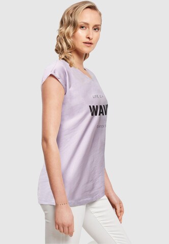 T-shirt 'Summer - Life Is A Wave' Merchcode en violet