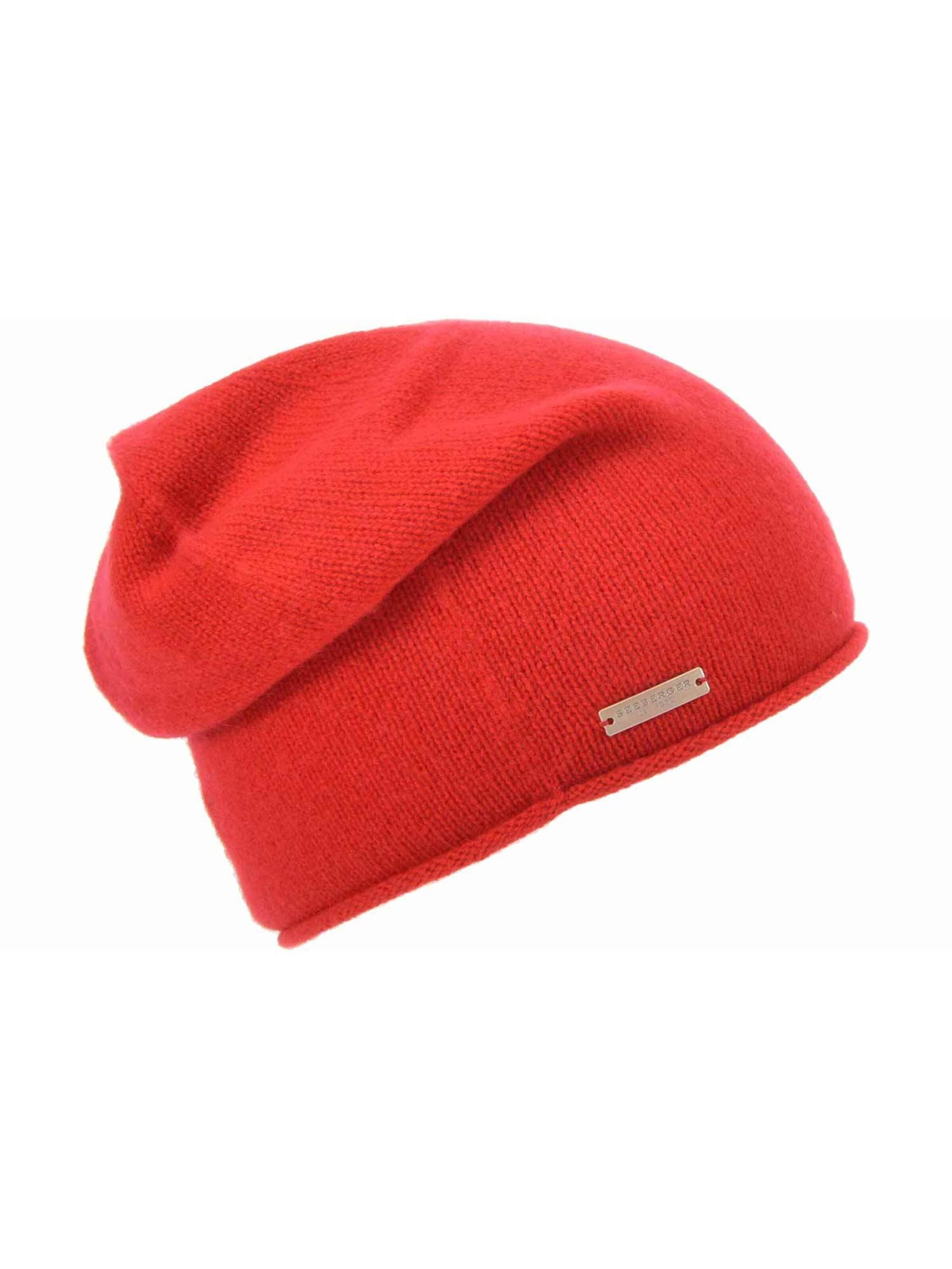 Seeberger Beanie 'Mütze' in Red: front